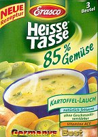 Erasco Heisse Tasse 85% Kartoffellauch Suppe -Box-