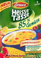 Erasco Heisse Tasse 85% Sommergemüse Suppe -Box-