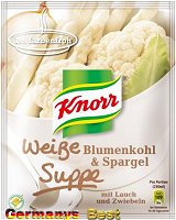 Knorr Weisse Suppe mit Blumenkohl und Spargel