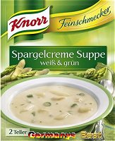 Knorr Feinschmecker Spargelcreme Suppe -Weiss und Gruen-
