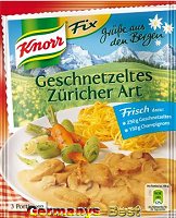 Knorr Fix Grüße aus den Bergen Geschnetzeltes Züricher Art