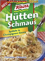 Knorr Hütten Schmaus Spätzle in Champignon-Sauce