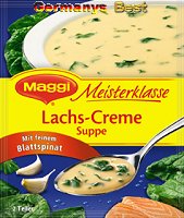 Maggi Meisterklasse Lachs-Creme Suppe mit Blattspinat