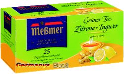 Messmer Green-Tea Lemon + Ginger, 25 bags