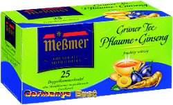 Messmer Green-Tea Plum + Ginseng, 25 bags