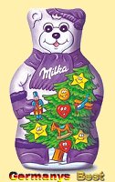 Milka Weihnachts-Teddybaer, weiss