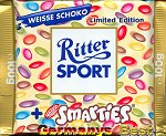 Ritter Sport Weiss Shokolade plus Smarties (Lim.Edition)