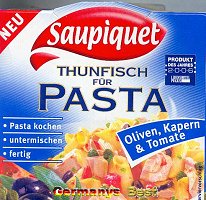 Saupiquet Thunfisch für Pasta -Oliven, Kapern & Tomate-